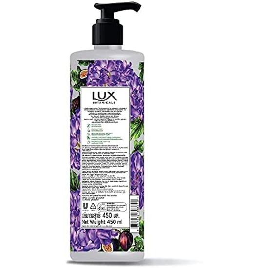 Lux Botanicals Skin Renewal Body Wash with Geranium Oil & Fig Extract for Women, 100% Natural Extracts& Glowing Skin, No Parabens, 450 Ml