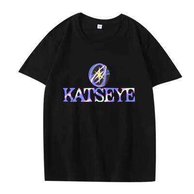 Mode Katzeauge Print Lässiges T-Shirt Gothic Y2k T-Shirt Herren Koreanischer Stil Grafik-T-Shirt Oberteile Rundhalsausschnitt Kurzarm T-Shirt Kleidung