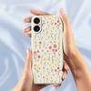 For iPhone 17 Case Flowers and Grass Pattern Printing Straight Edge TPU Phone Back Cover