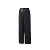 Fashionable Simple Versatile Wide Leg Knitted Sports Pants Women Bottoms Basic-Black 962638304-2