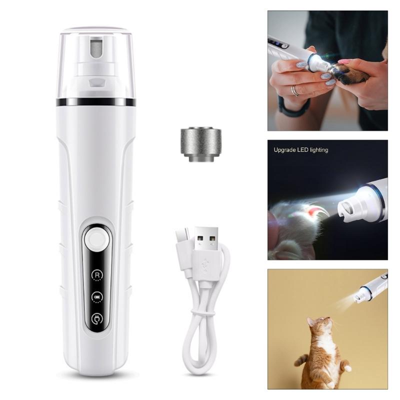 USB Chargeable Pet Nail Groomer Nail Grinder With Quiet Operate And Efficient Grinding Head For Home and Travel Use