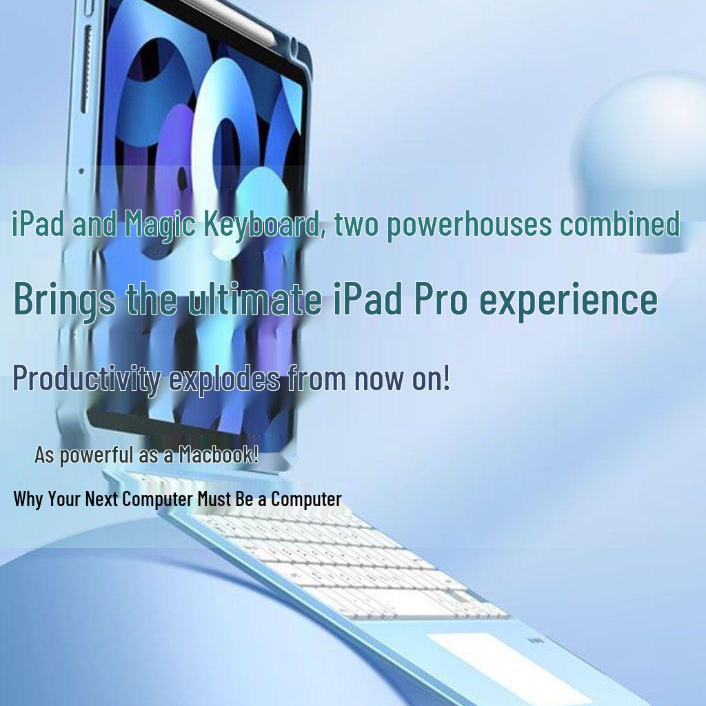 

Чехол-клавиатура Apple iPad Air 6/5/4 Bluetooth Magic Keyboard 2024, подходит для Pro 11/13 дюймов, Защитная смарт-обложка