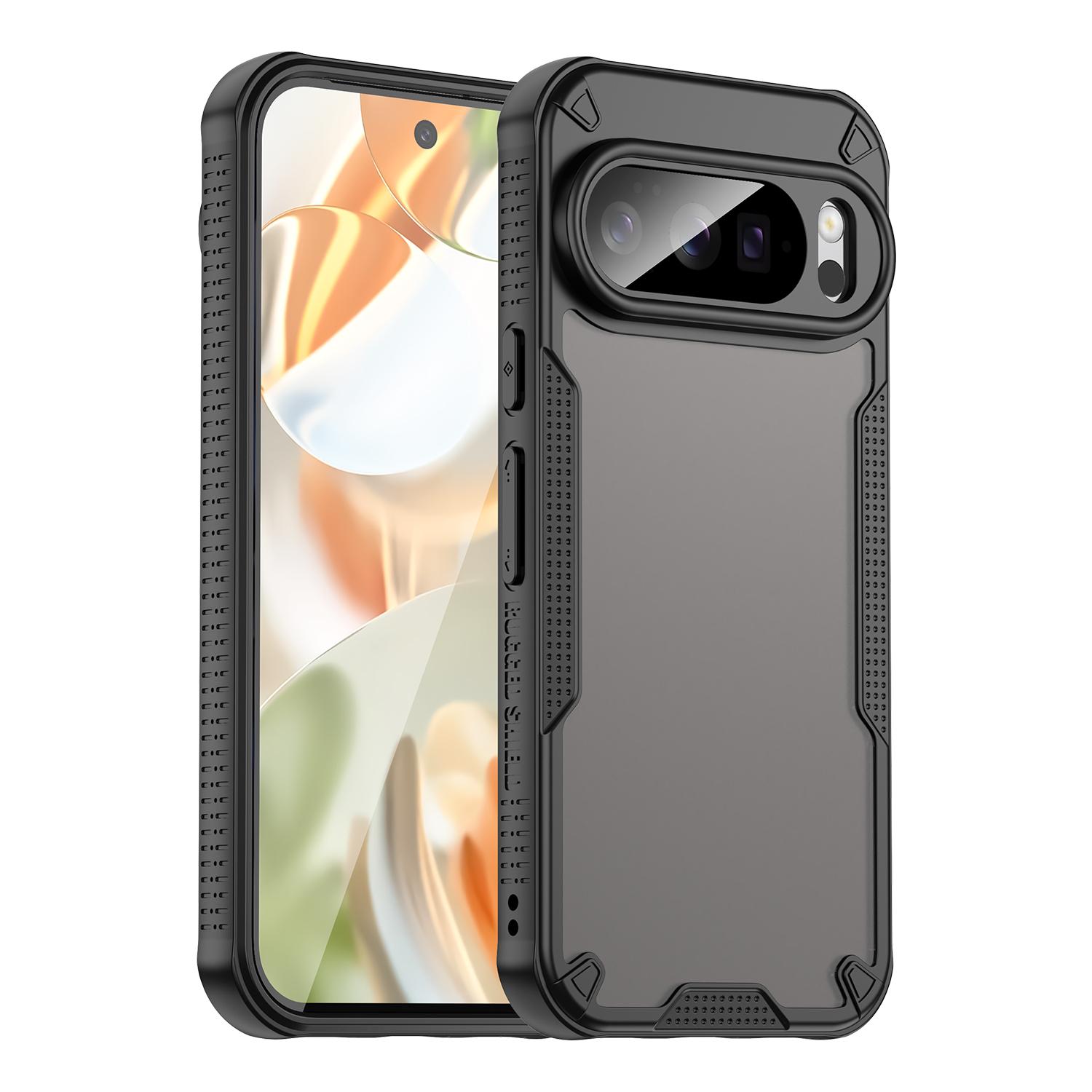 

For Google Pixel 10/10 Pro Case Hybrid Frosted Phone Back Cover Black