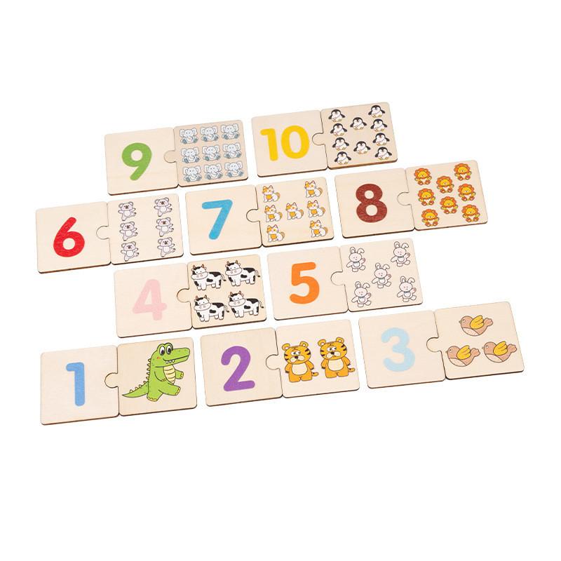 Wooden Number And Letter Matching Cards For Early Learning Kids Educational Toys