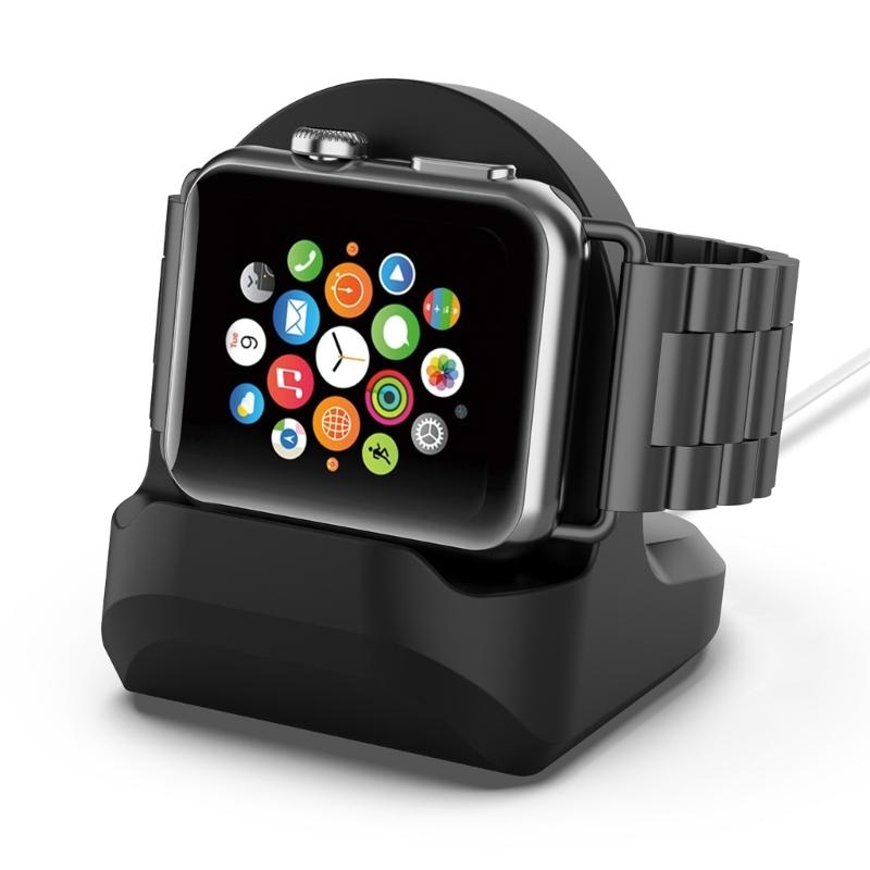 Watch Charging Dock Station Anti-slip Silicone Charger Stand for Watch 12345678 SE, SE2, Watch-ultra Smartwatches