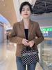 Women's High-End Korean Style Short Suit Jacket - Spring/Autumn Casual Temperament