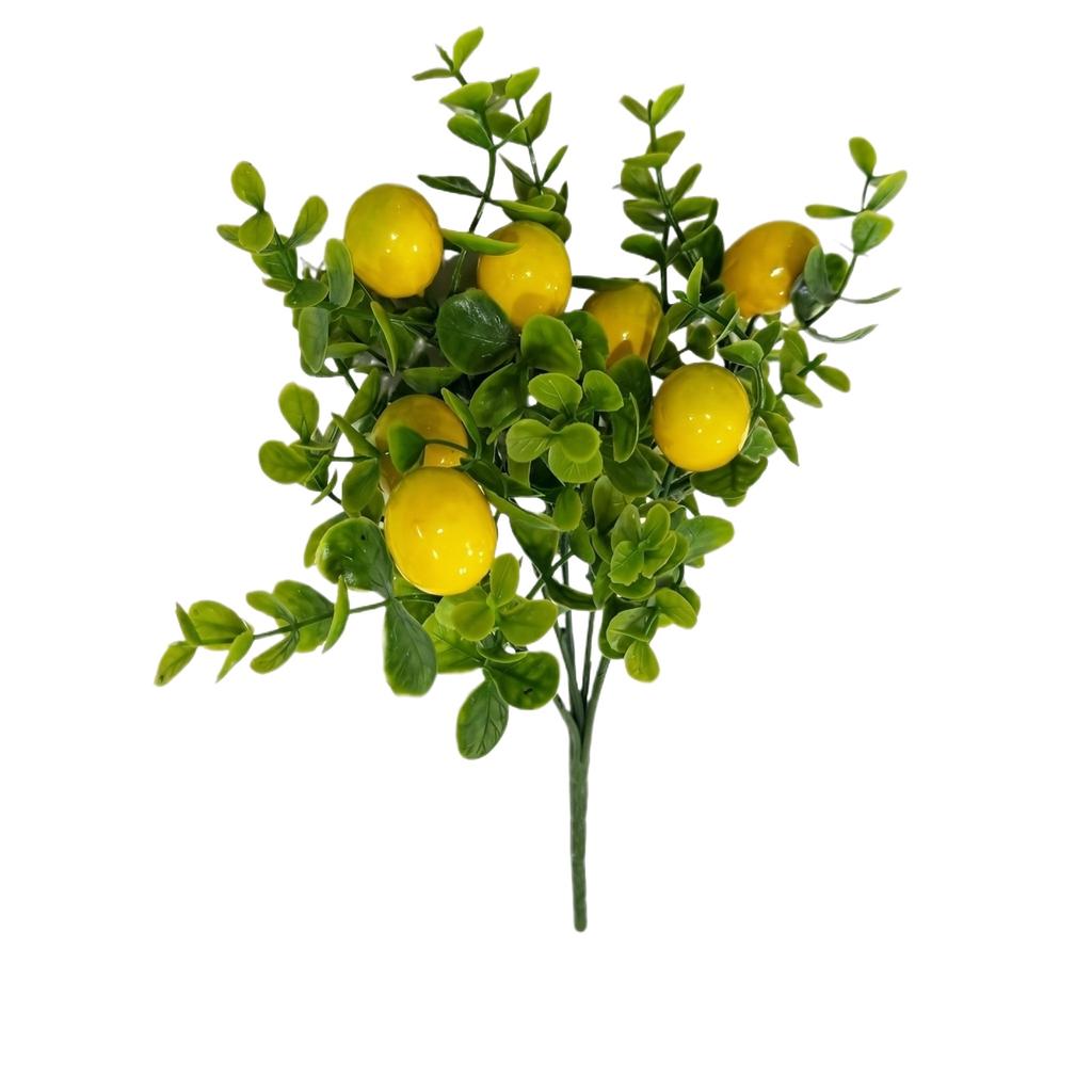 Artificial Lemon Daisy Potted Plant Simulation Plastic Decorative Greenery for Indoor Home Office Tabletop Arrangement Display