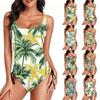 Womens Swimsuit Tummy Control Push Up Bathing Suit Scoop Neck Slimming Swimwear Adjustable Side Tie Leotard