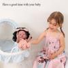 33cm Black Skin Reborn Girl Doll Full Vinyl Body Can Enter Water Simulation Baby Doll African Curly Hair Newborn Doll Children's Bath House Play Toy