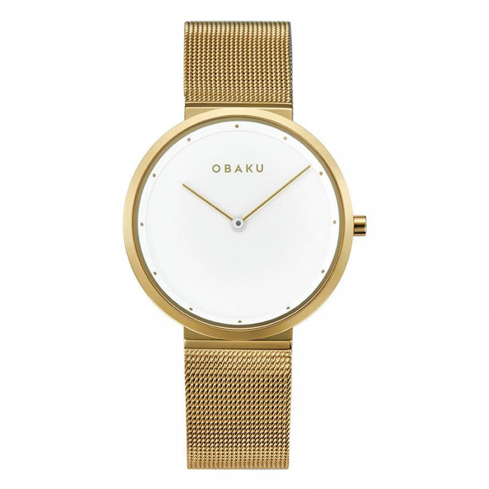  Offiziell importierte Original Obaku V230lxgwmg Papyre Reel Damen-Metalluhr
