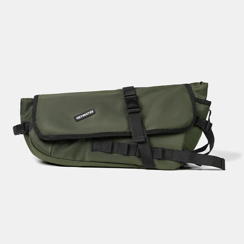 

Large-Capacity Schoolbag Female College Student Functional Tooling Wind Backpack Class Trendy Brand Leisure Shoulder Bag Commuter Bag Male зелений