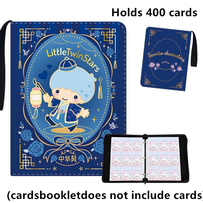 400/900pcs Sanrio Card Album Book Folder 4/9 Card Slots Collections Zipper Double Pocket Zipper Card Binder Holder