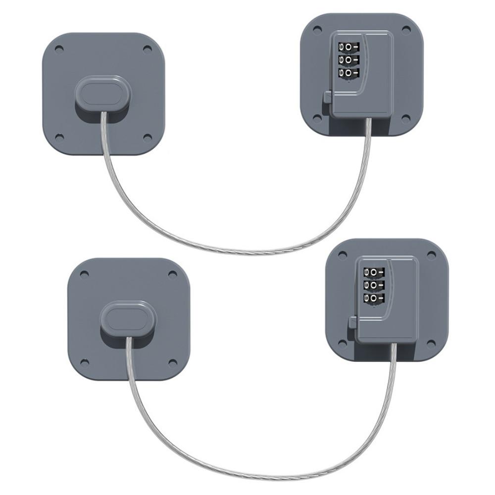 2Pcs 3-digit Baby Safety Password Lock Multi-Functional Window Password Lock  Home Security