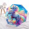 1PC unicorn cartoon Umbrella Portable Folding Umbrella Iron Frame Hole Bone Structure Outdoor Home Umbrella A3