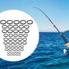 50Pcs Fishing Rod Guide Repair Kit 0.23in, 0.32in, 0.39in, 0.46in, 0.58in, 0.73in, 0.93in Ceramic Guides Ring for Freshwater