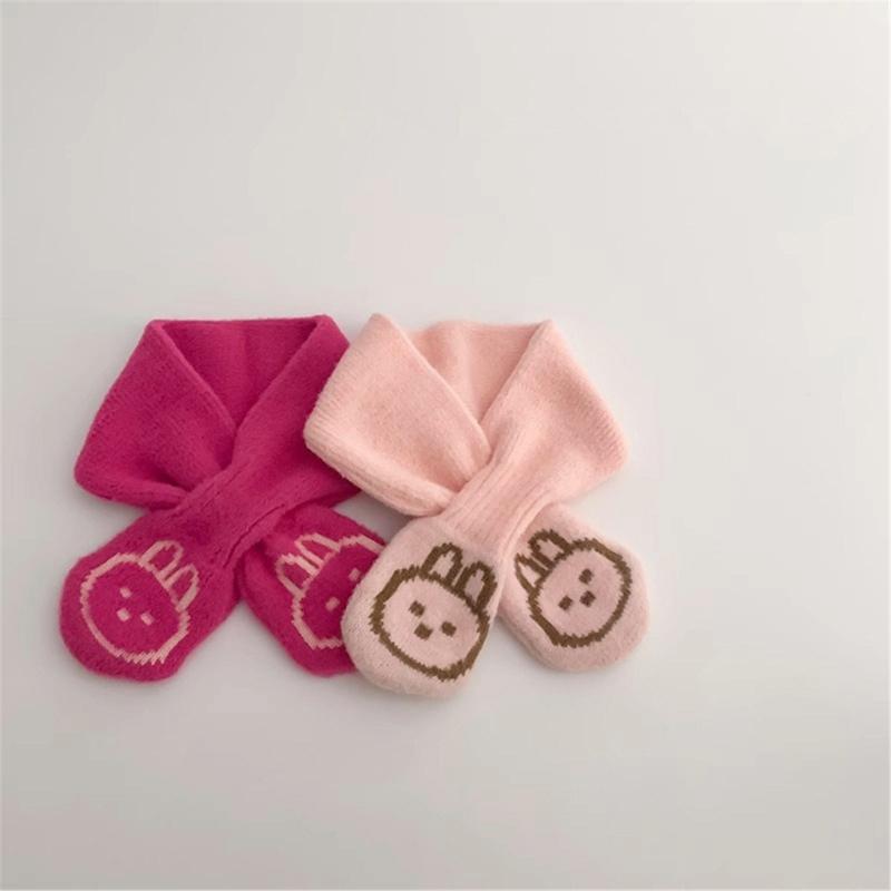 Einfarbiger Babyschal Kinder Nackenwärmer Herbst Winter Nackenbedeckung Winddichtes Halstuch für Jungen und Mädchen 6M bis 4J