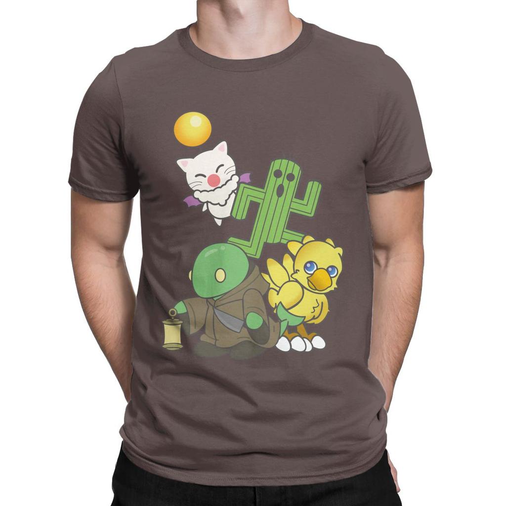Team Final Fantasy Mogry Chocobo Tonberry Kaktus RPG Spiel Square Enix Geek Nerd T-Shirts Unisex 100% Baumwollkleidung Geschenkidee Unisex