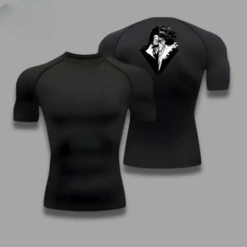 Fitness Sportswear Bleach Teenagers Tshirt Graphic Tops Tight Training Clothes Boys Compression Gym Running Basketball Clothes