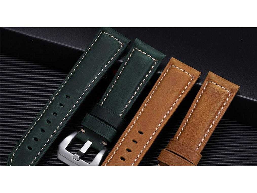Peihaina Hai Genuine Crazy Horse Leather Strap for Panerai - Quick Release, 20/22/24/26mm.
