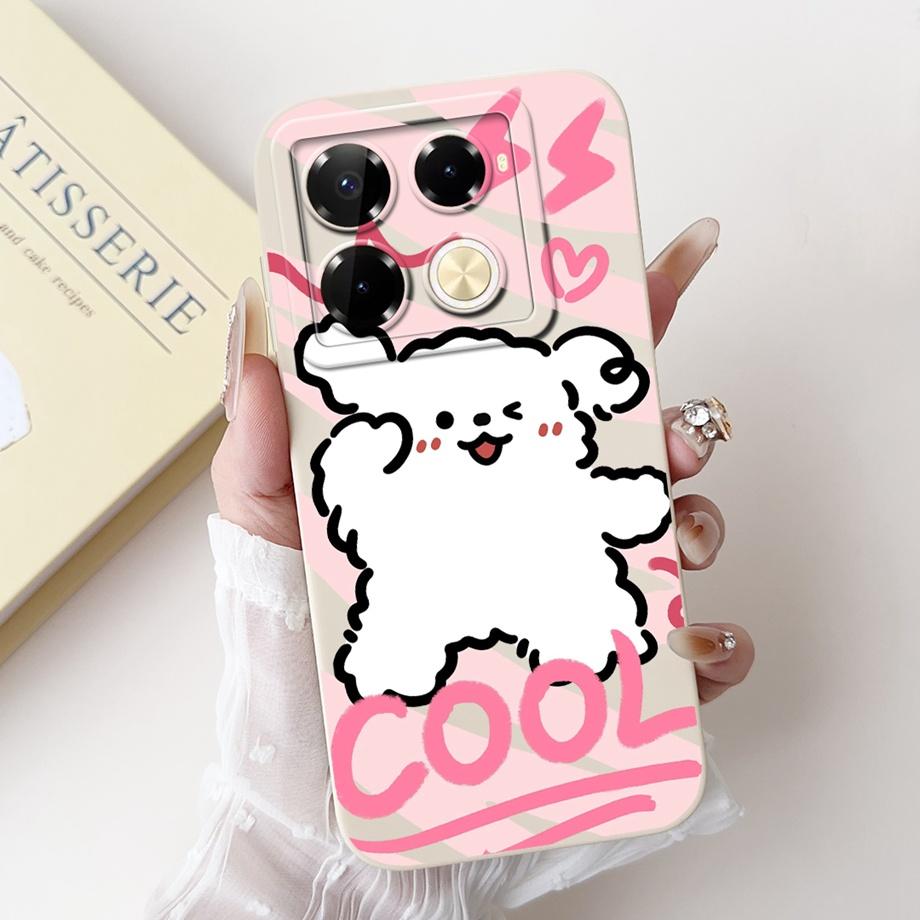 For Infinix Note 40 Pro Plus Coques Cover Luxury Liquid Silicone Soft Phone Case For Infinix Note 40 Pro 4G 5G Capa Women Style