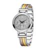 Missfox Watch Fashion Trend Metal Gold Decorative Copper Ribbon Ladies Quartz Watch