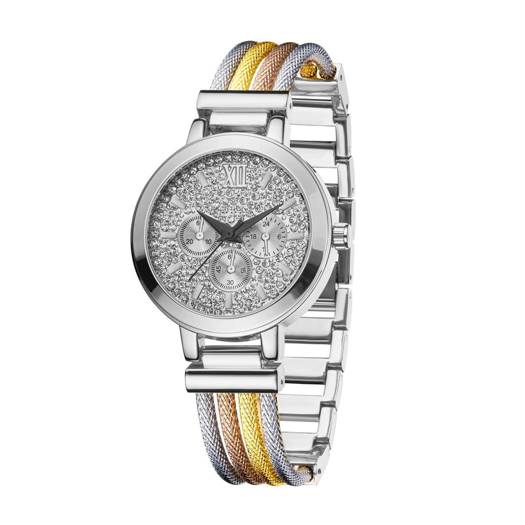 Missfox Watch Fashion Trend Metal Gold Decorative Copper Ribbon Ladies Quartz Watch