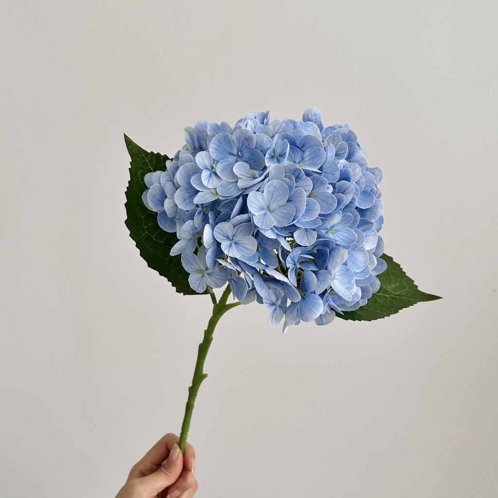 1Pcs Artificial Hydrangea Flowers Real Touch Artificial Hydrangea Branches Decoration Wedding Bouquet Flower Arrangement