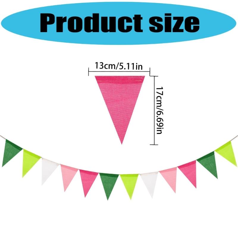 Holiday Triangle Bunting Easy Hanging Design Natural Burlap Materials Durable Efficient Christmas Decoration for Home Party Indoor Outdoors