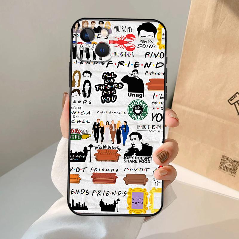 Friends TV Show Case Cover For iPhone 16 15 14 12 Pro Max 11 13 Pro Max X XR XS MAX Plus 12 Mini Coque