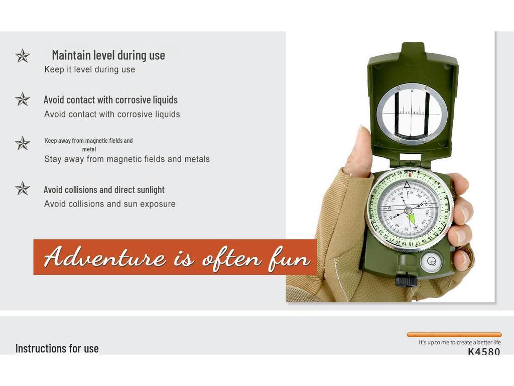 High-Precision Luminous Outdoor Camping Compass