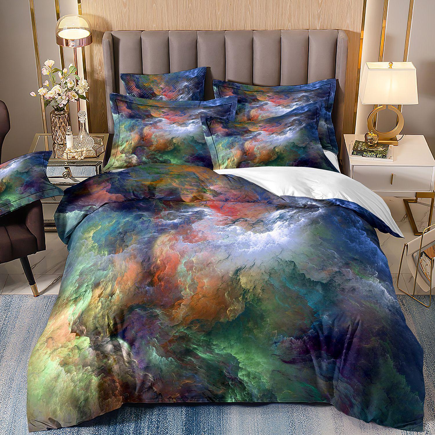 

Kit Space Star Bedding Three-Piece 3D Digital Printing Duvet Cover cover 70 * 133 and 50 * 75 * 1