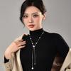 Butterfly Necklace 2024 Gypsy Jewelry Artificial Pearl Long Sweater Chain Light Luxury