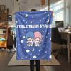 1PC Little Twin Stars Print Flannel Blanket, High quality All Seasons, Home Decor, Warmth and Comfort, Perfect for Christmas Gifts