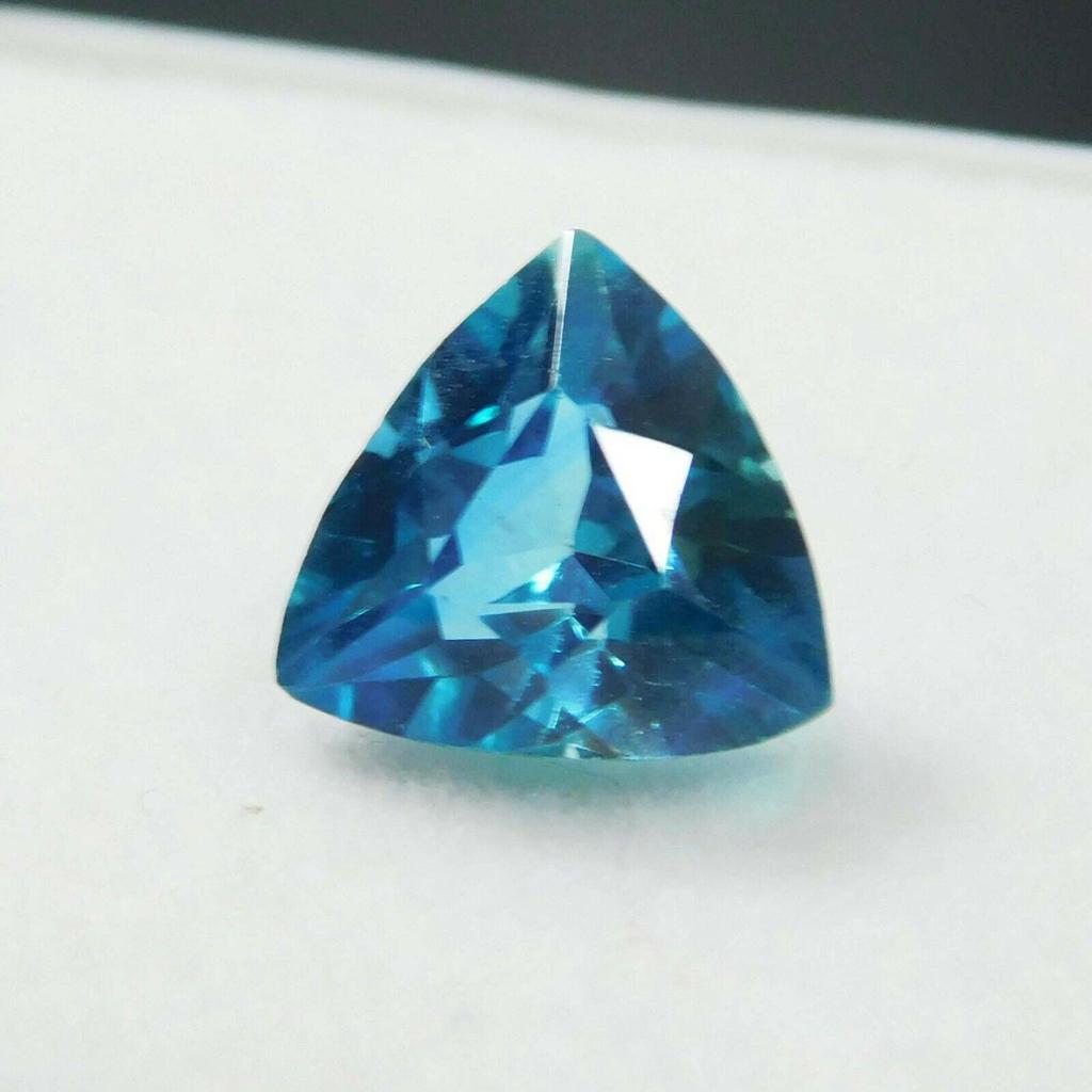 2 Ct Natural Montana Sapphire Trillion Cut Certified Loose Gemstone Royal Color A-515