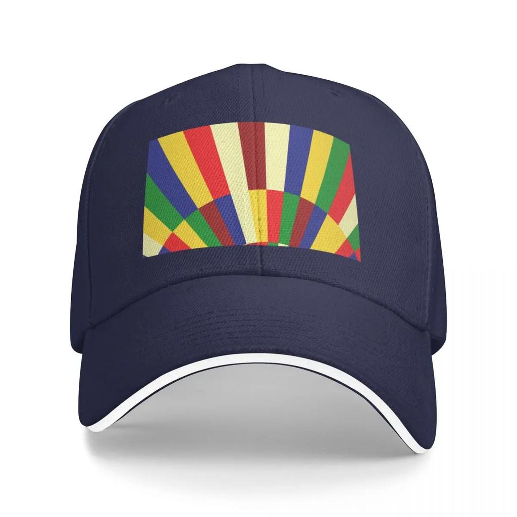 Mid-Century 60s 70s Retro Rainbow Sun Baseball Cap Golf Fishing Cap Snap Back Hat Tea Women's Beach Outlet Unisex's