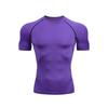Men's New Fitness Short Sleeve Tight Abdominal Tinting Sports Body Shaping Breathable Quick-drying Muscle Training Short Sleeve
