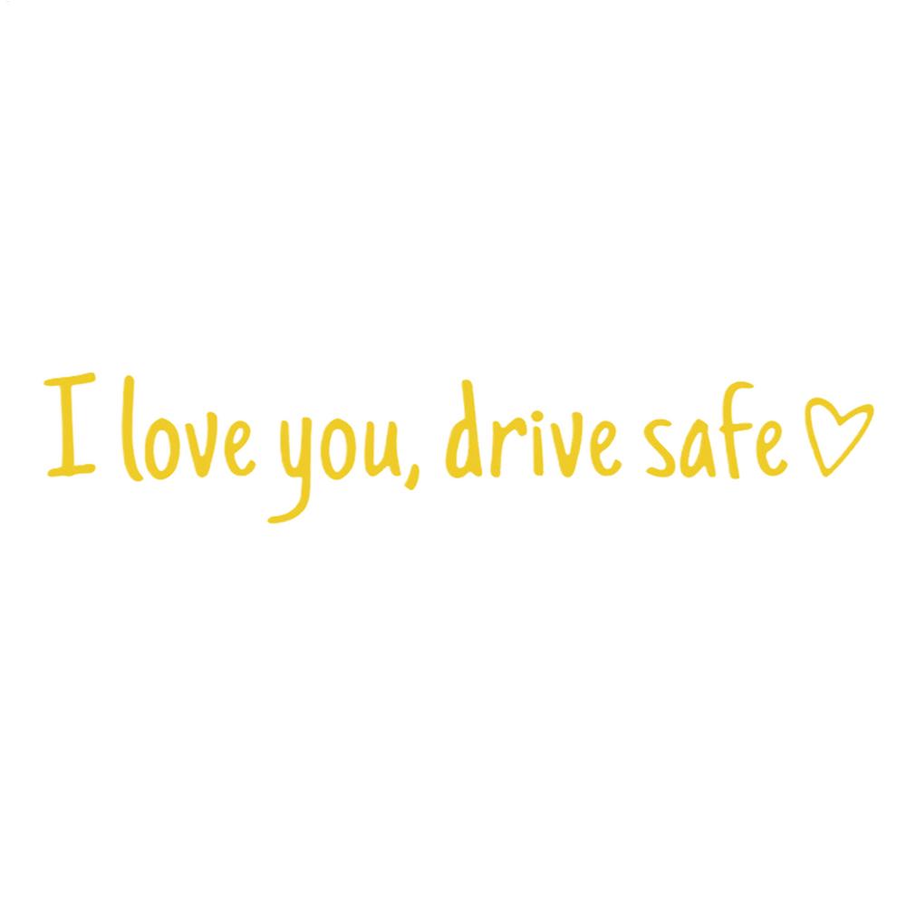 

I Love You Drive Safe Sticker Romantic Decor I Love You Drive Safe Rear View Mirror Decal For Drivers Friends Family Truck RV жовтий
