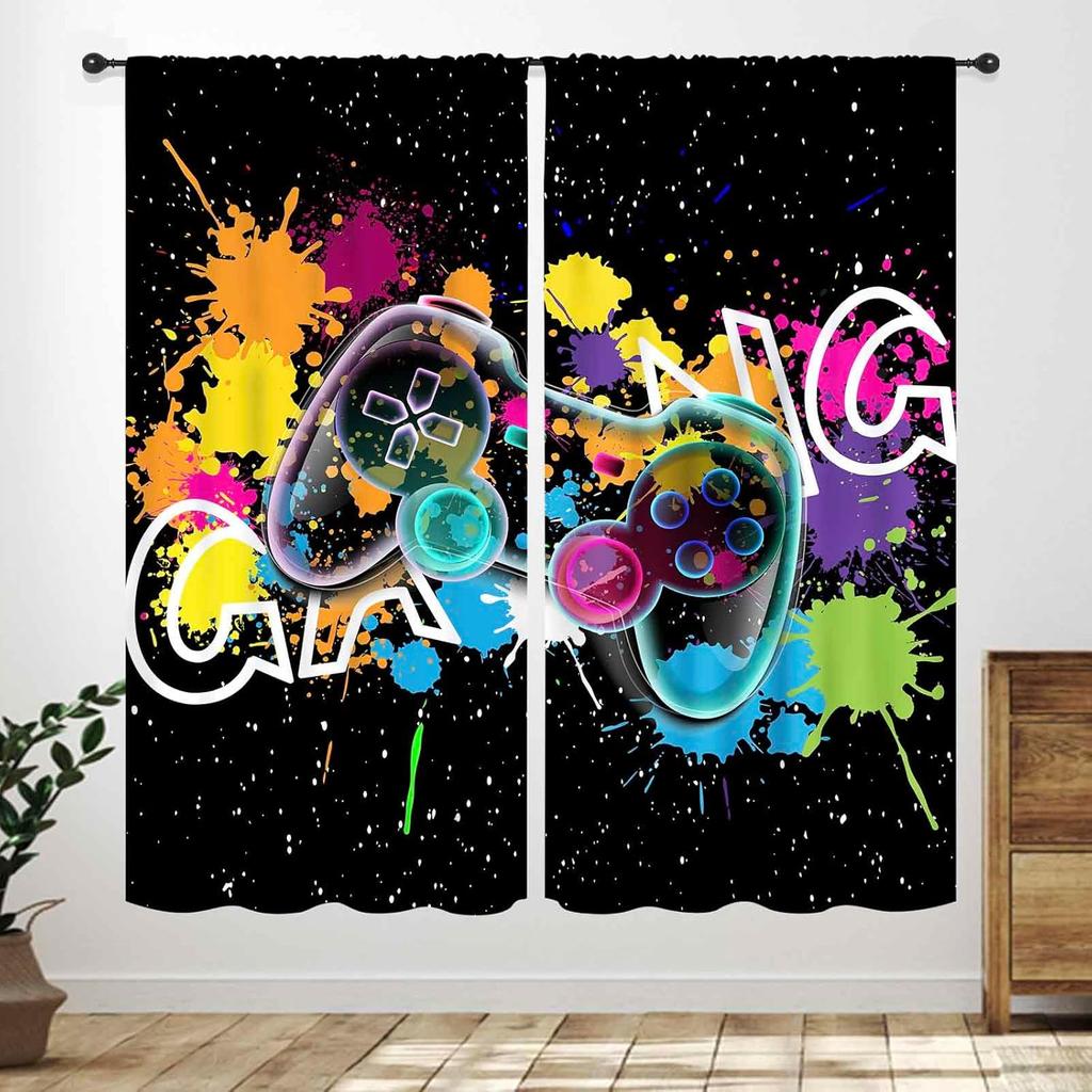 Basketball Curtains Teens Ball Sports Blue Red Flame Match Game Teen Boys Kids Bedroom Living Room Playroom Nursery Curtain For Sitting Polyester