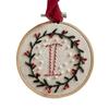 DIY Embroidered Christmas Ornaments Personalized Initial A–Z Monogram Embroidery Set Mini Handmade Christmas Embroidery Kit for Beginners
