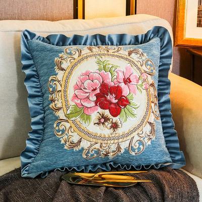 Living Room Sofa Three-dimensional Cushion Headboard Embroidered Pillow Pillowcase Waist Cushion Embroidered