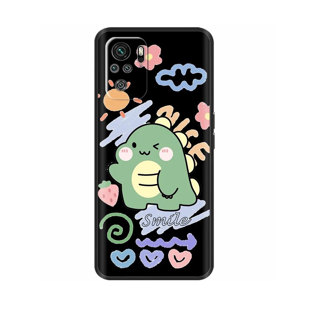 For Redmi Note 10 Case Note 10s Cute Soft TPU Protector Silicone Cover For Xiaomi Redmi Note 10 Pro Lightweight Shockproof Cases