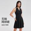 Womens Tennis Dress With V-Neck Waist-Cinching Fit Pleated Skirt Quick-Dry Sportswear Badminton Pickleball Active