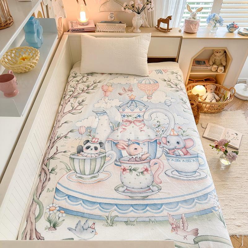 Class A Cloud-Feel Velvet Fairy Tale Hand-Painted Autumn/Winter Thick Milk Velvet Nap & Sofa Blanket