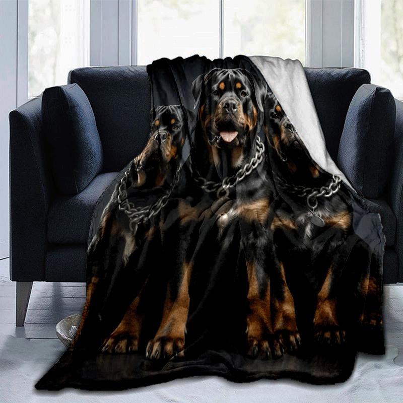 

1pc Dog Printing Lightweight Flannel Blanket, Comfortable and Warm Blanket, for Camping Sofa Bed and Couch Office, Gift 100x150cm