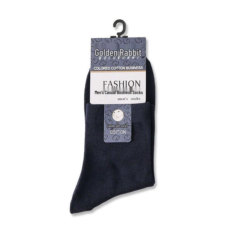 

Мужские носки до середины икры из чистого хлопка, средней толщины, для осени и зимы. One Size