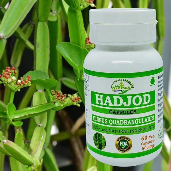 Morsan Nutraveda Hadjod (Cissus Quadrangularis, Harjor) Extract Capsule | 60 x 500 mg Veg Capsules | Supports Natural Healing (Pack of 2)