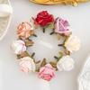 Artificial Flower Silk Rose Head Valentine's Wedding bridal bouquet Decora home Room Outdoor Garden Party DIY Hairpin Gift Box