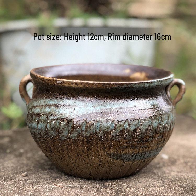 Sonderangebot: Retro Terrakotta Hoher Blumentopf für Sukkulenten oder Rettich