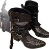 Short Western Cowboy Boots Women's Rivets 2025 Summer New Boots Retro Spice Girls Pointed Pile Boots Martin Boots