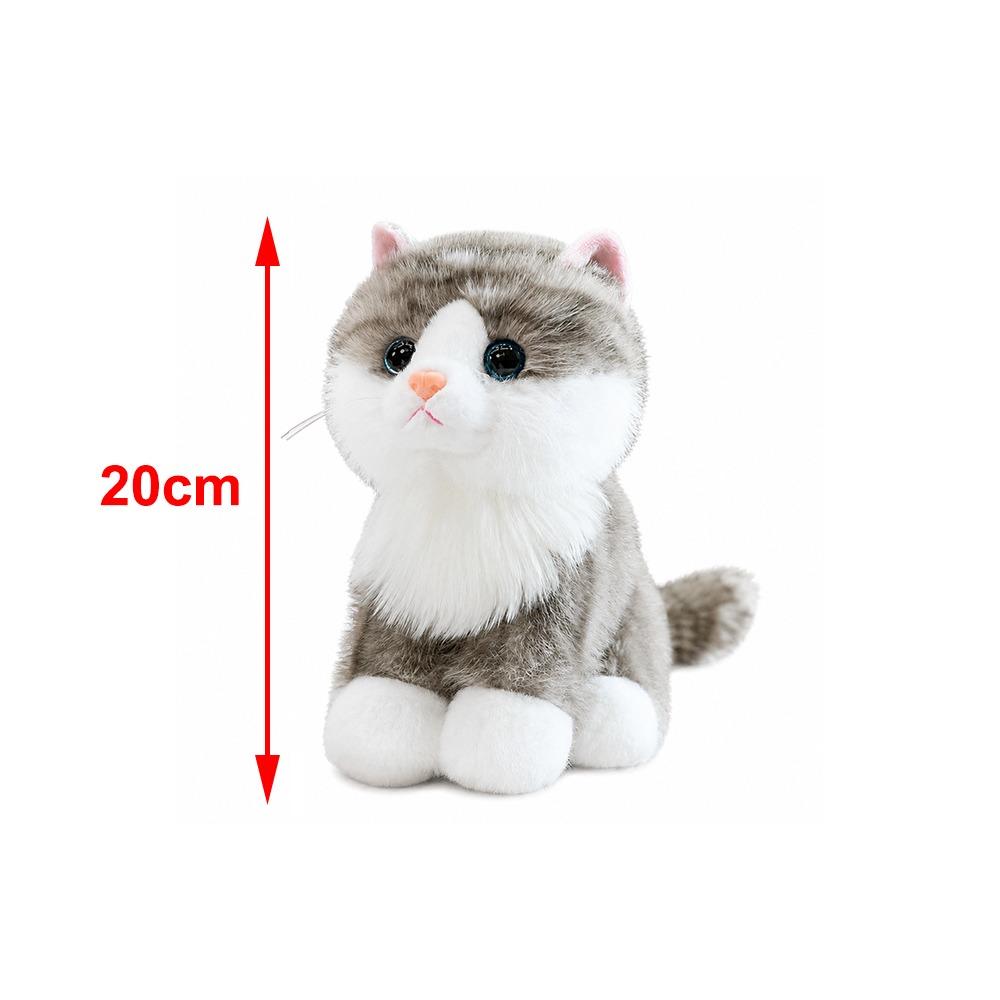 Cotton Realistic Stuffed Cat Doll Meow Sound Effect Simulated Cat Plushie  Home Decoration